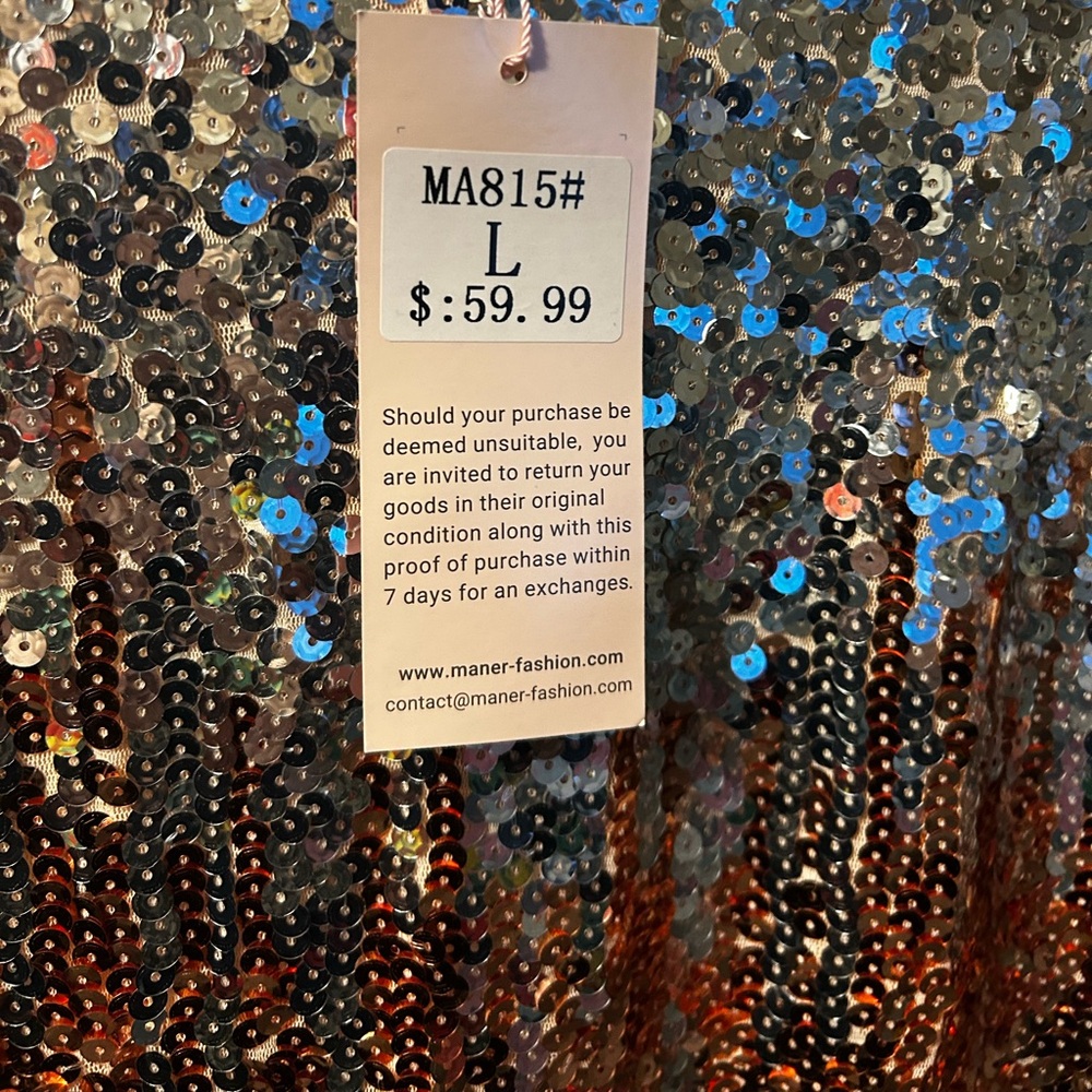 NWT Sequin Ombre Sleeveless Dress w/Perfectly in Tact Embellishments and Lined - Picture 8 of 16